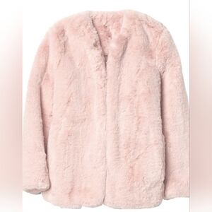 GAP Blush Faux Fur Coat